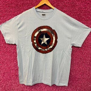 Captain America War Torn Shield Marvel T-shirt Size 2XL